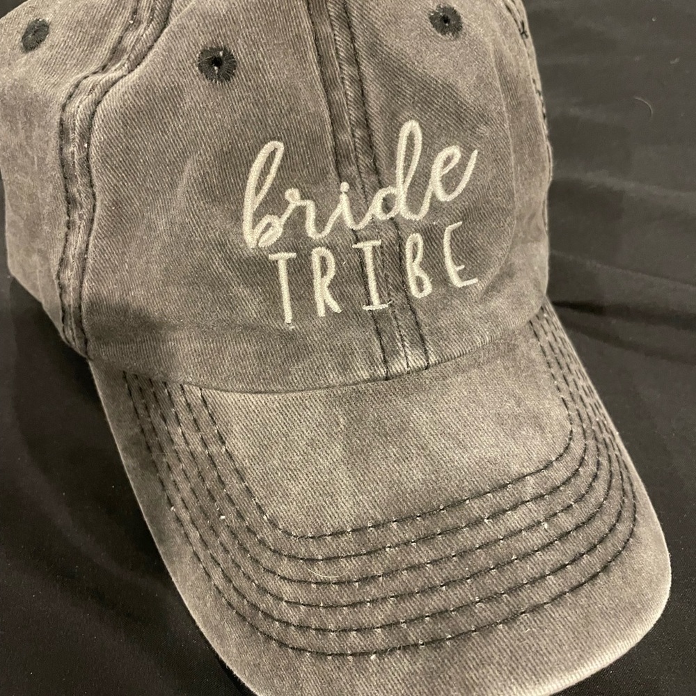 Black Distressed Bride Tribe Baseball Hat